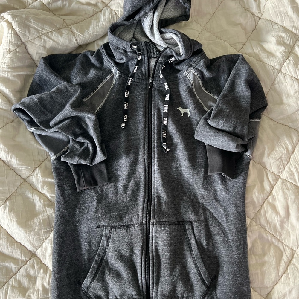 Victoria's Secret PINK Gray Zip-Up Hoodie